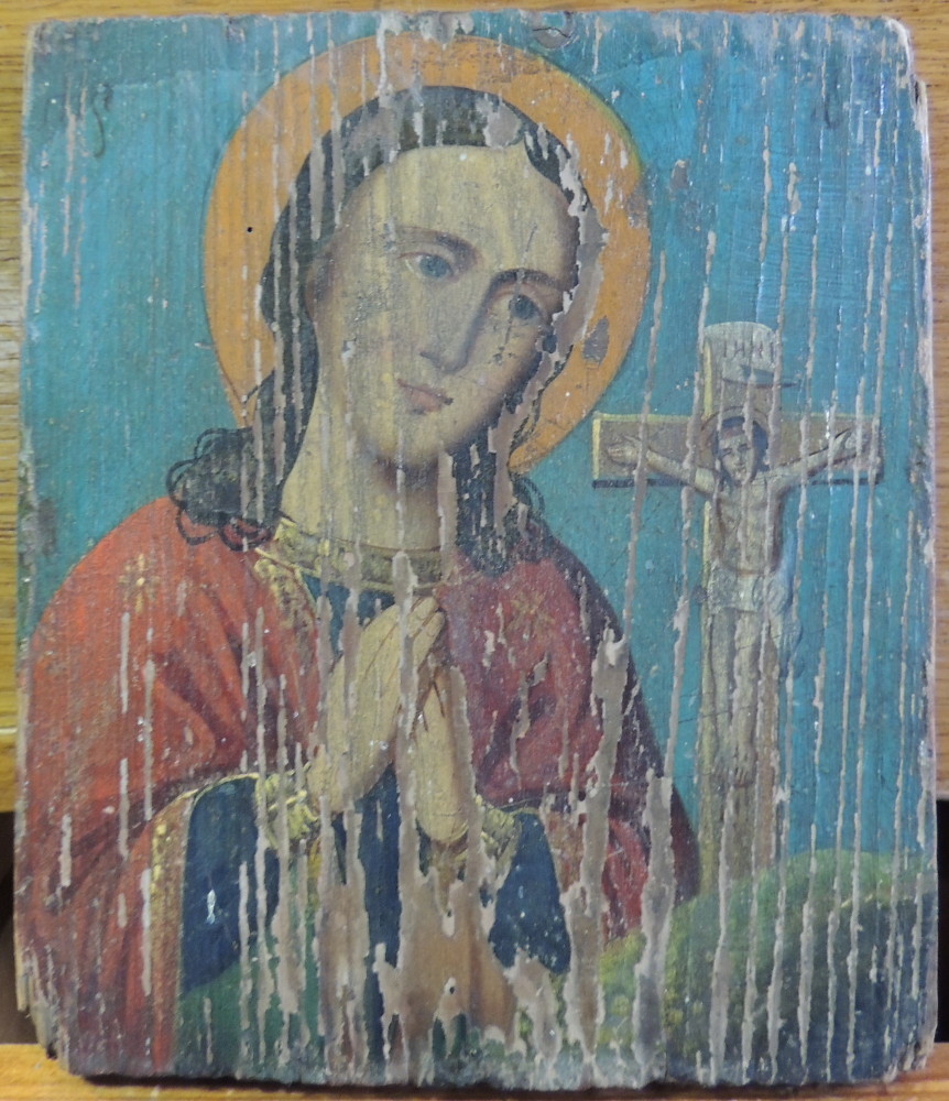 Икона Божией Матери «Ахтырская», до реставрации